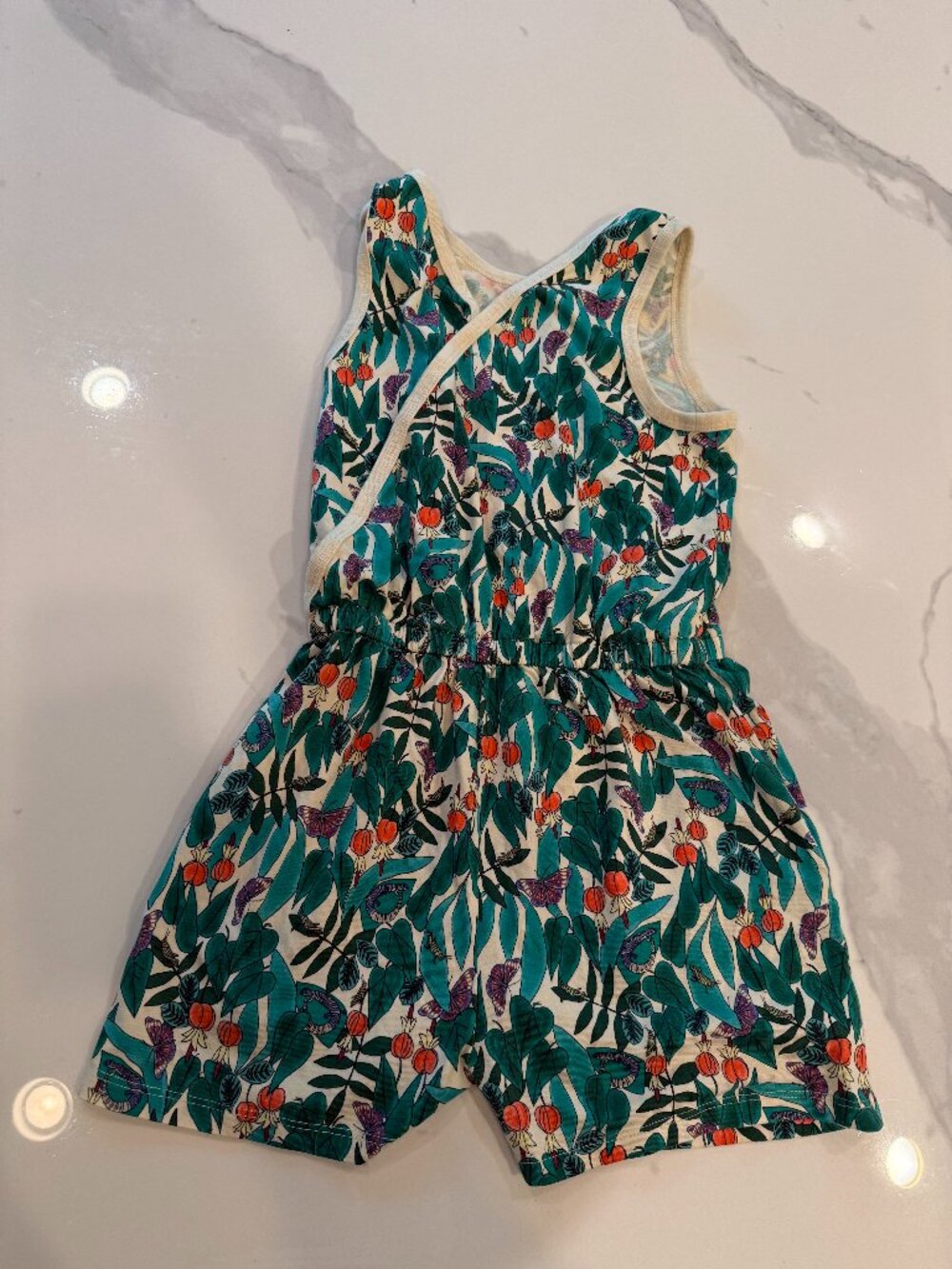 Tea Collection Reversible Wrap Romper (NWOT Size 10)